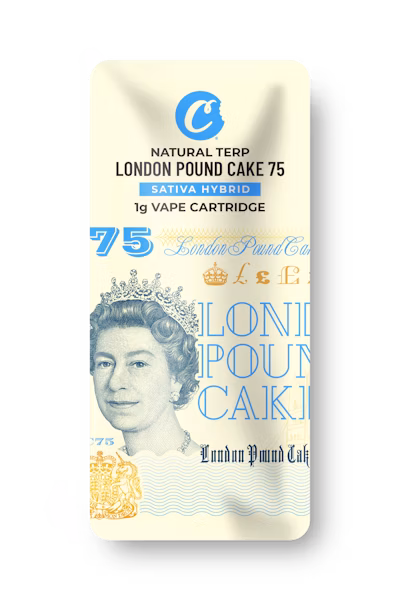 Photograph of product: Cookies Cartridge London Pound Cake 75 89% Hybrid 1g
