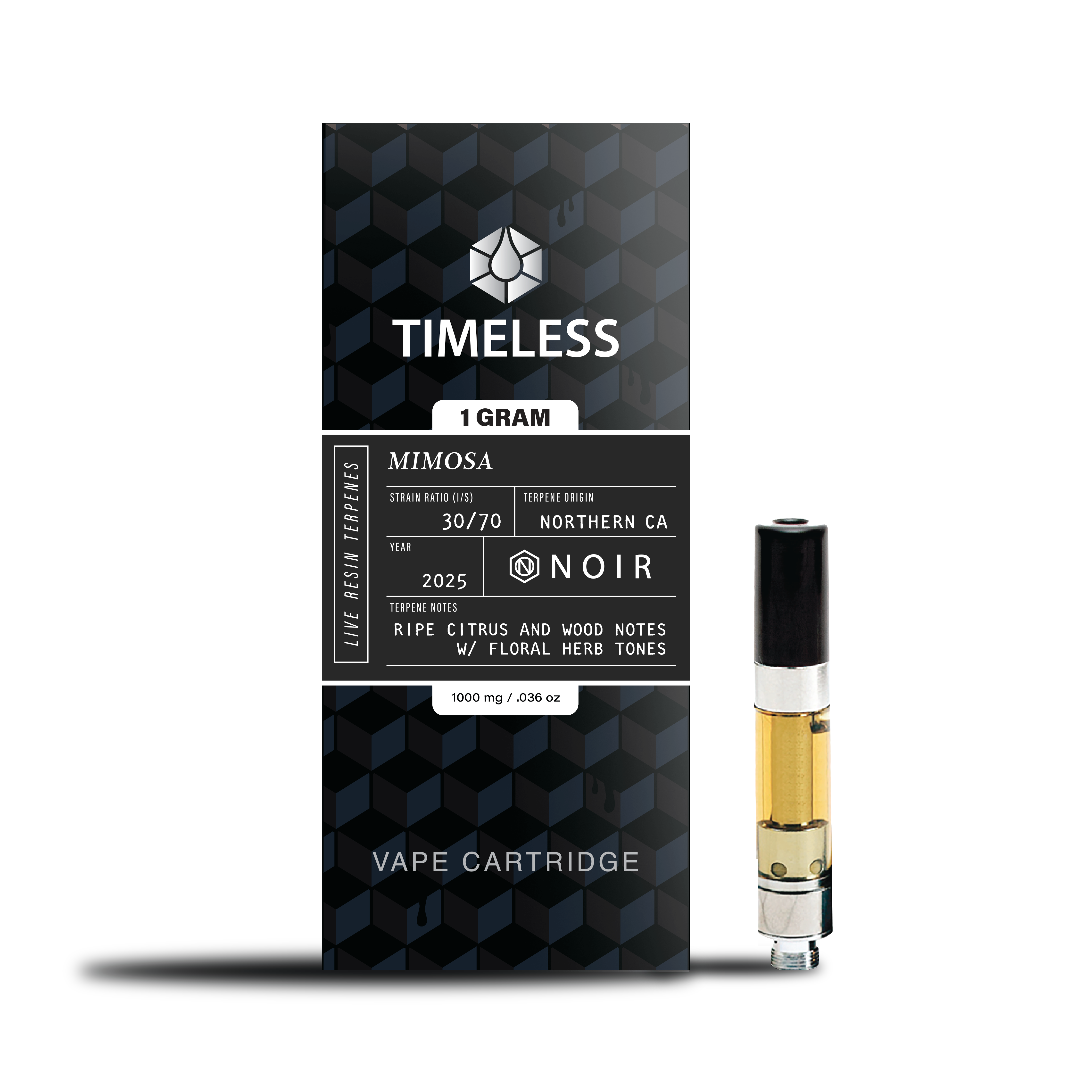 Photograph of product: NOIR Mimosa Vape Cartridge | 1g