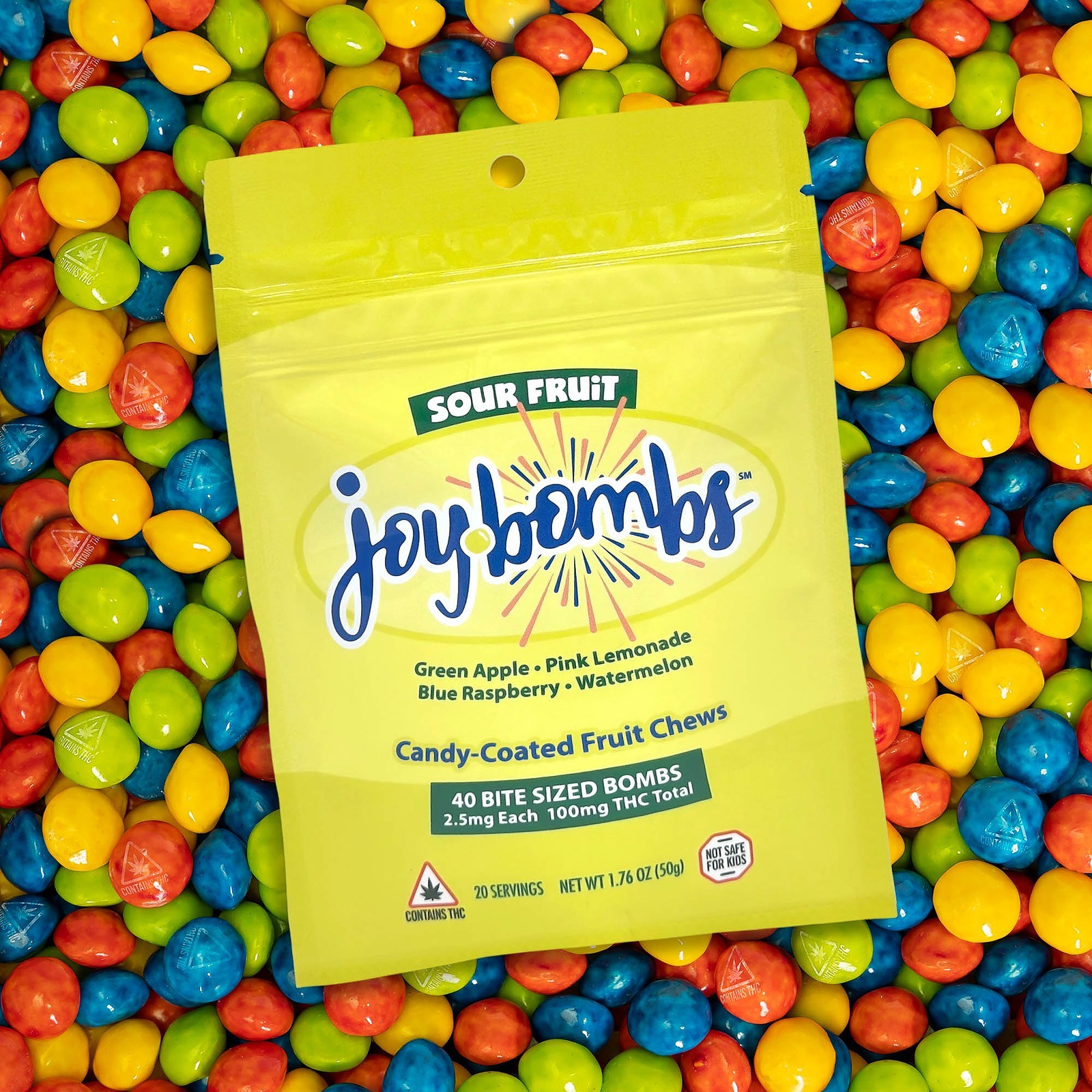 Photograph of product: Joy Bombs Sour Fruit