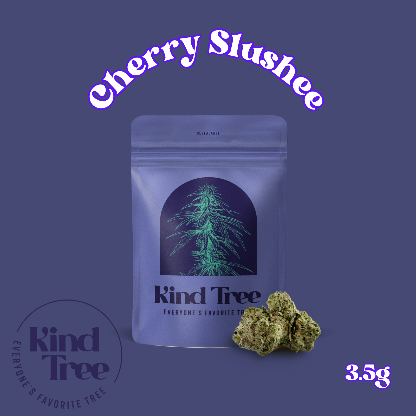 Photograph of product: Kind Tree | Cherry Slushee | 3.5 (Hybrid/Oui'd) - 28g