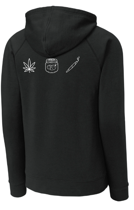 Photograph of product: NEA Black W/White Bella+Canvas Fleece Pullover Hoodie (M)