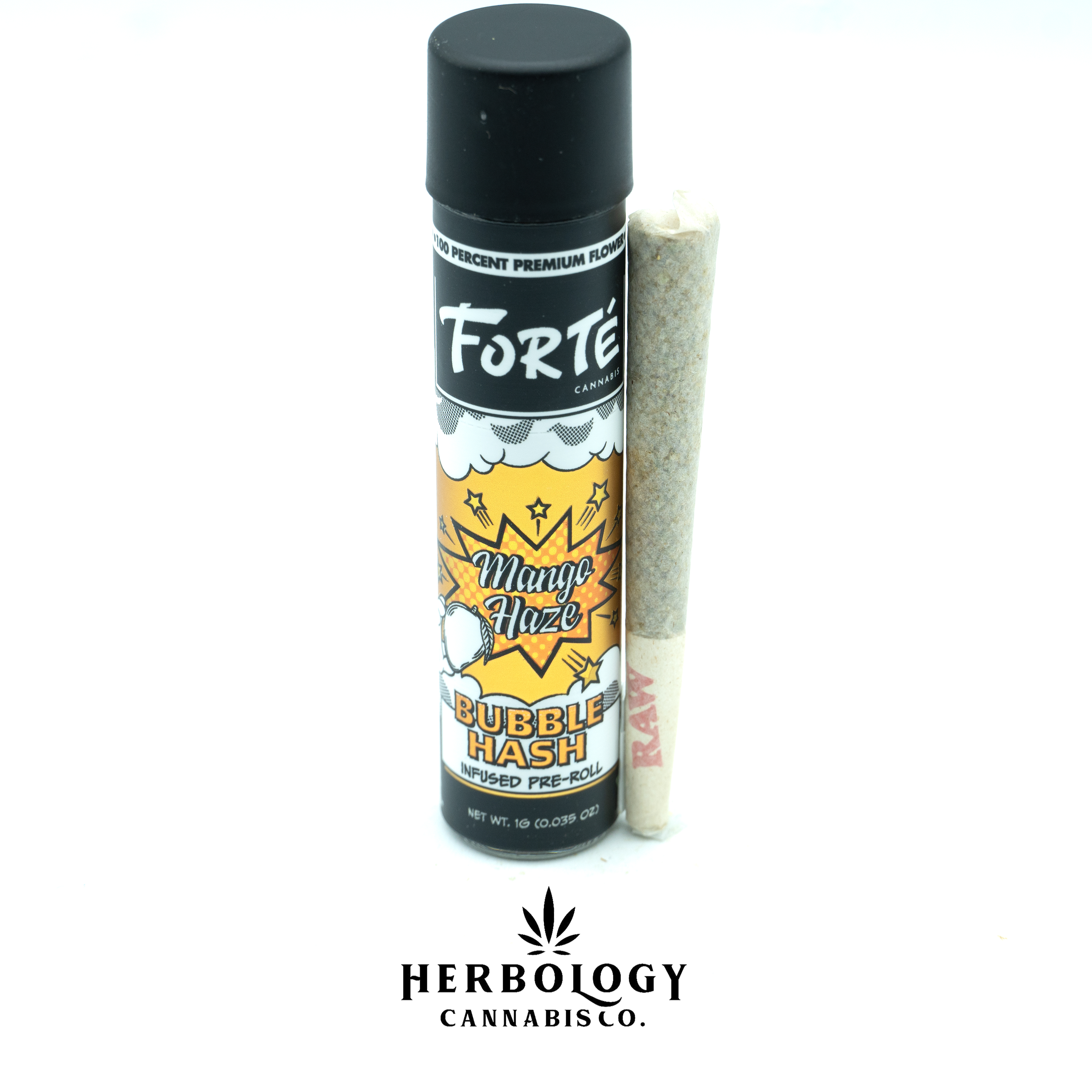 Photograph of product: Forte | Bubble au chocolat Infused Pre-Roll | Mango Haze | 1g