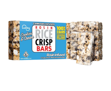 Photograph of product: Cookies and Cream Crispy Rice Square - 100mg