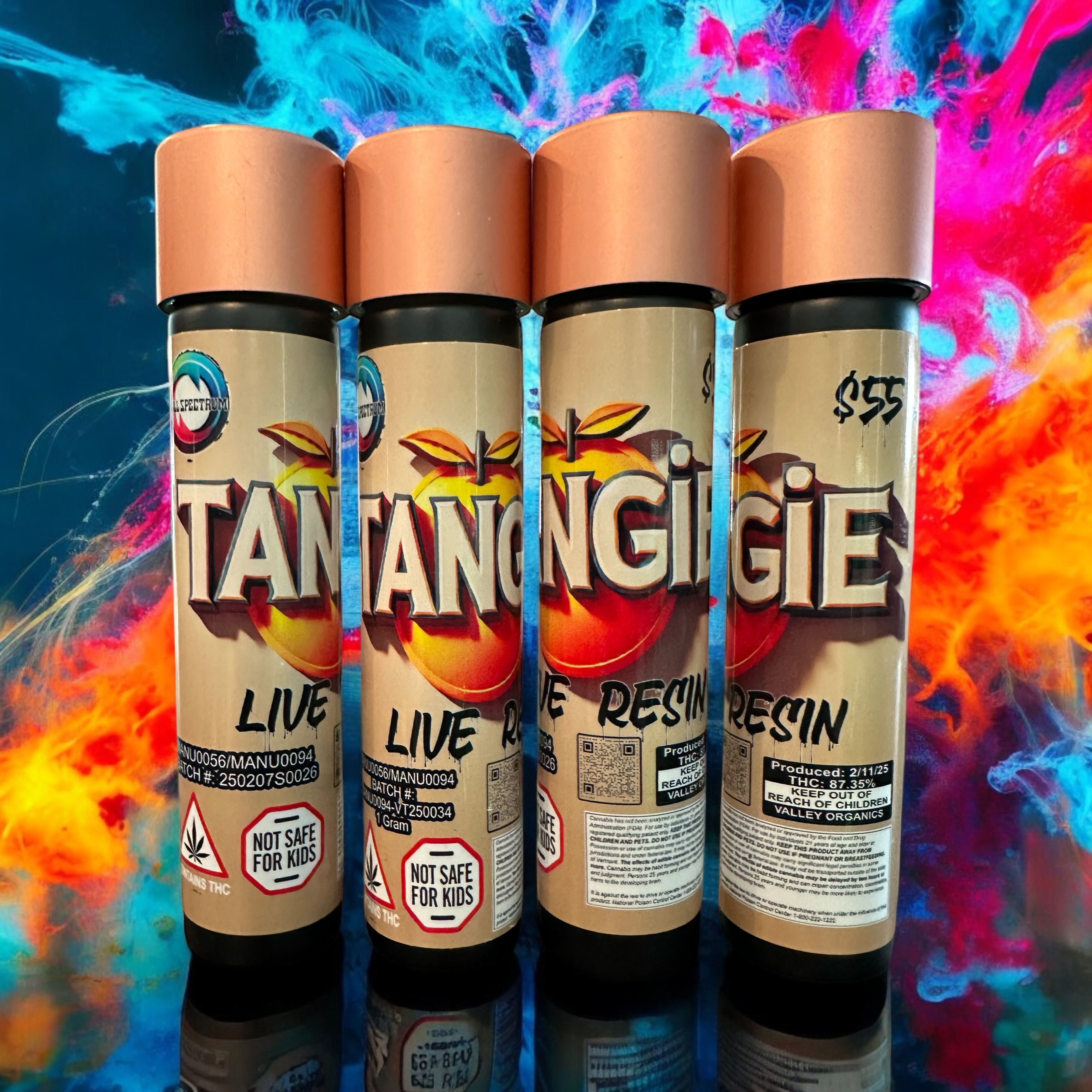 Photograph of product: Evidence Room | Tangie | Live Resin Cart 1g
