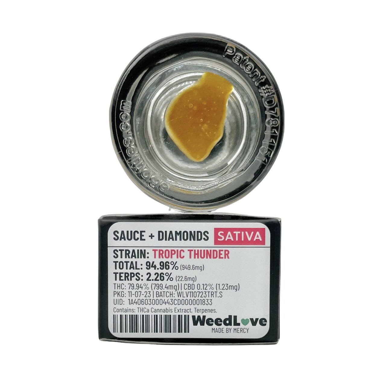 Photograph of product: TROPIC THUNDER DIAMONDS + SAUCE 1G