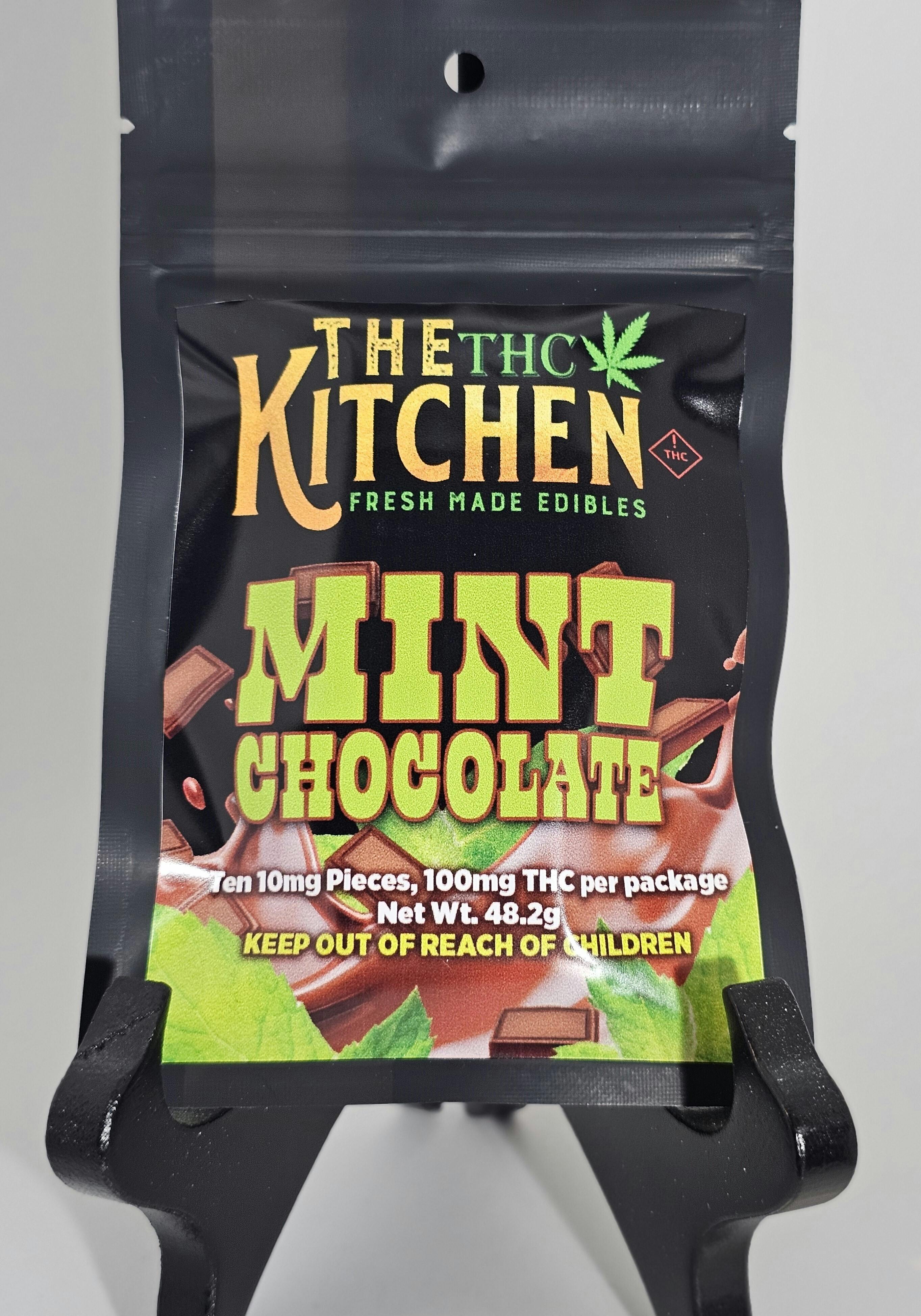 Photograph of product: THK-Mint Chocolate 100MG Chocolate Bar