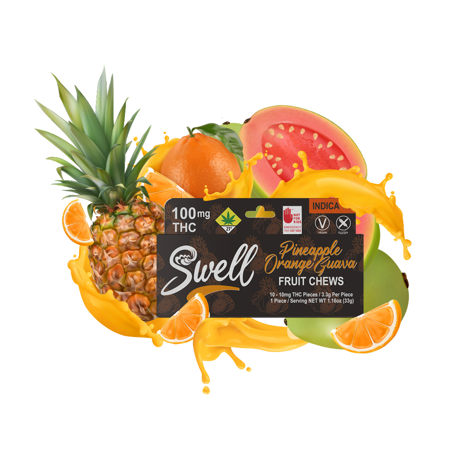 Photograph of product: Pineapple Orange Guava Oui'd Fruit Chews | 10-pack