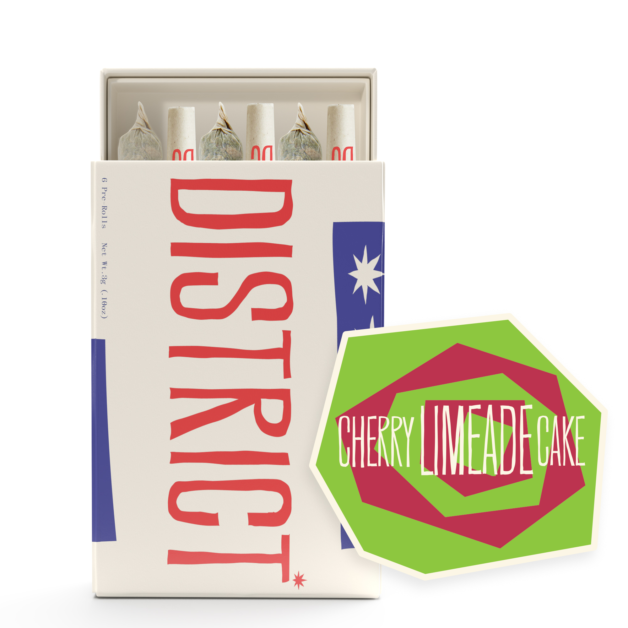 Photograph of product: Cherry Limeade Cake Pre-rolls 0.5g 6pk | 3g