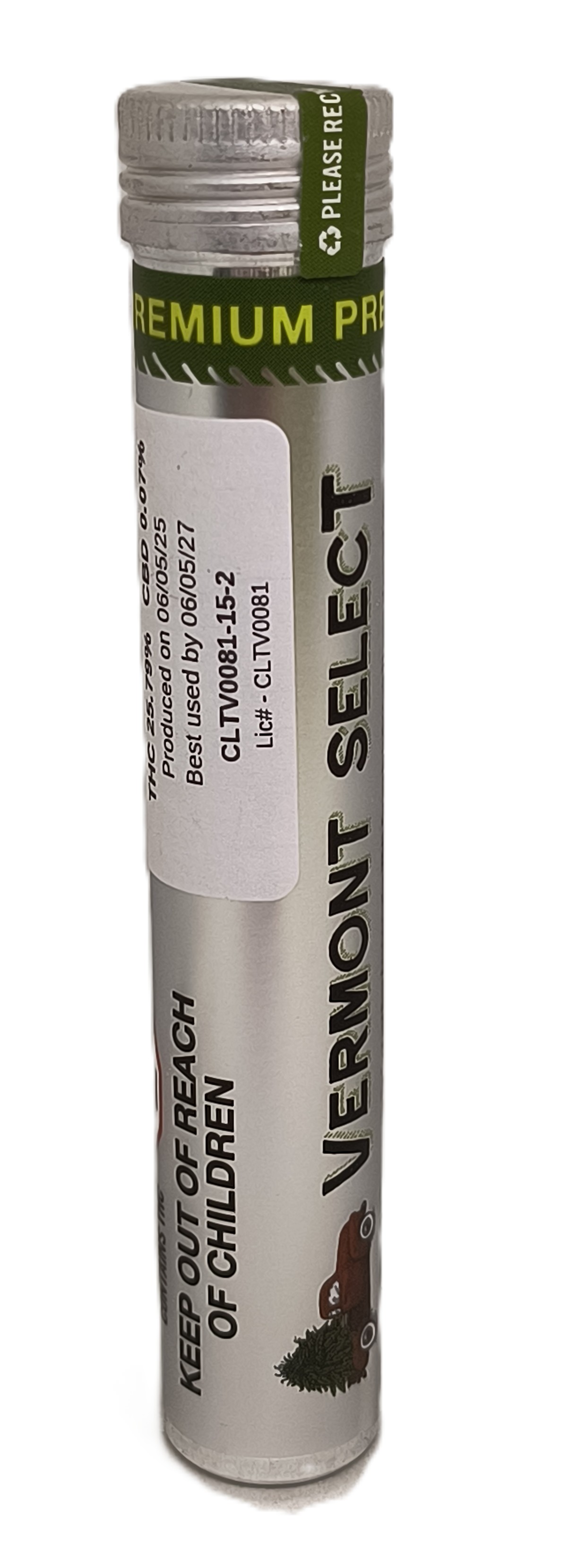 Photograph of product: Bacio Pre-Roll | Vermont Select