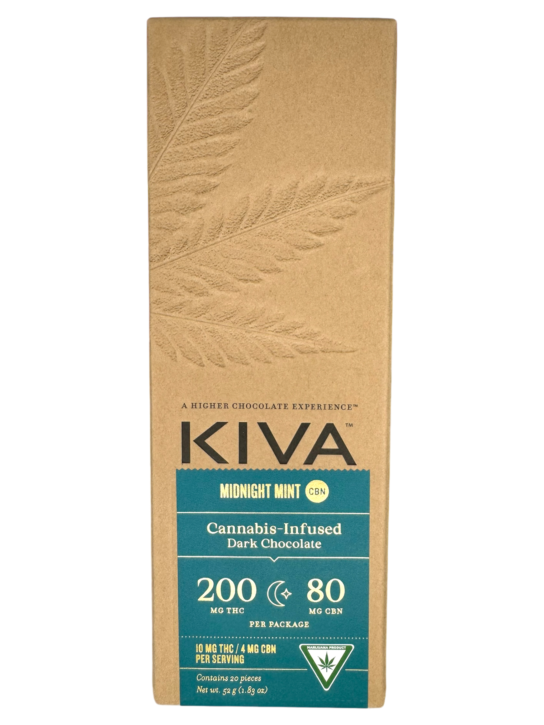 Photograph of product: 200mg Midnight Mint Dark Chocolate W/ Cbn