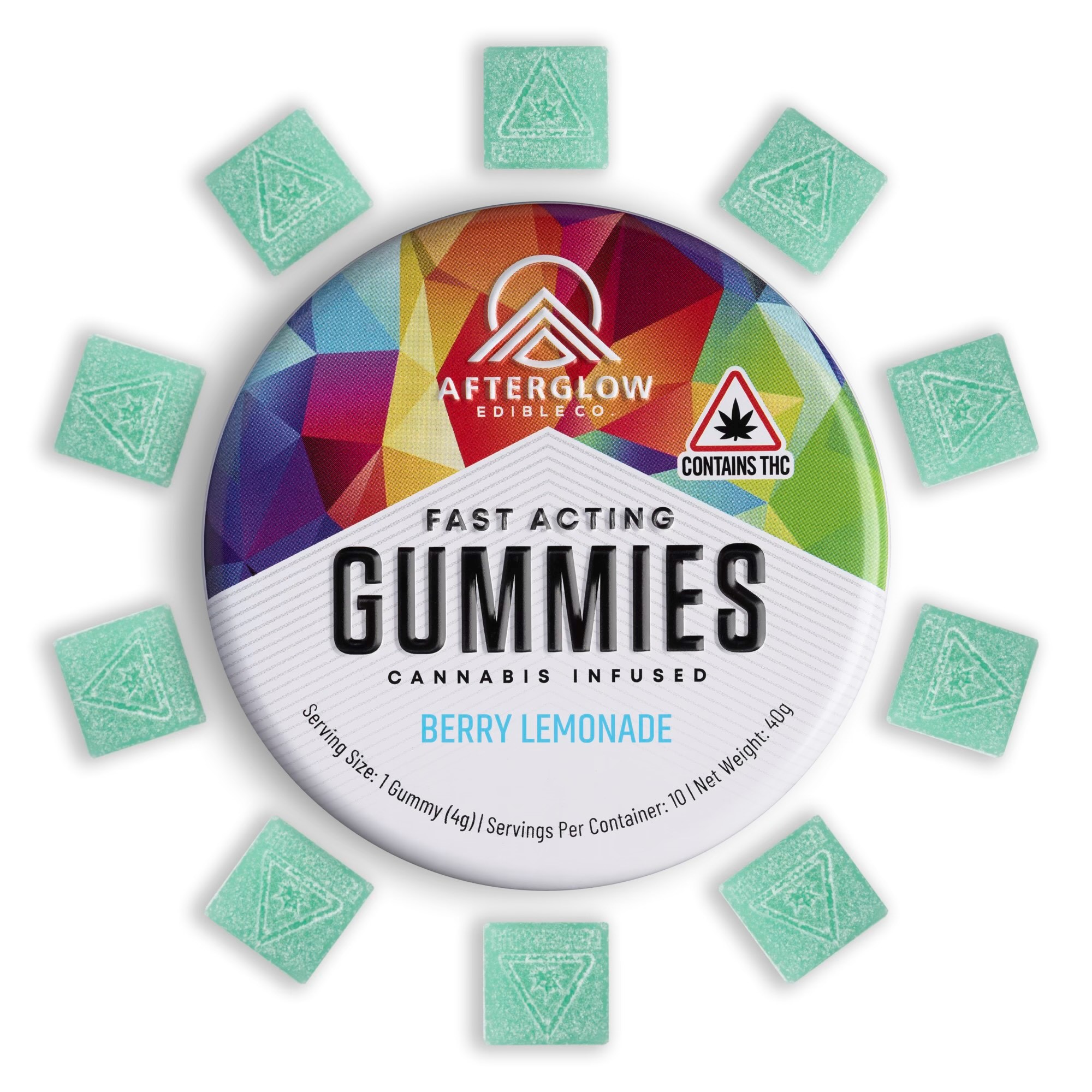 Photograph of product: Afterglow - Berry Lemonade Nano Infused Gummies - 100mg