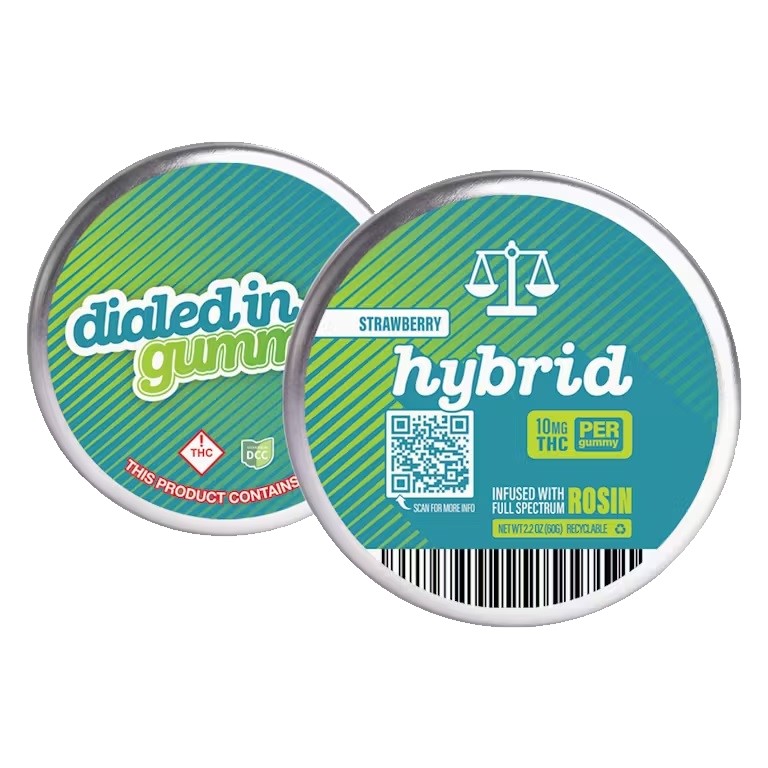 Photograph of product: Dialed In Classics Hybrid Starfruit Rosin Gummies 100mg