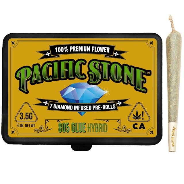 Photograph of product: 805 Glue | 0.5Gx7 Diamond Infused Pre-Rolls