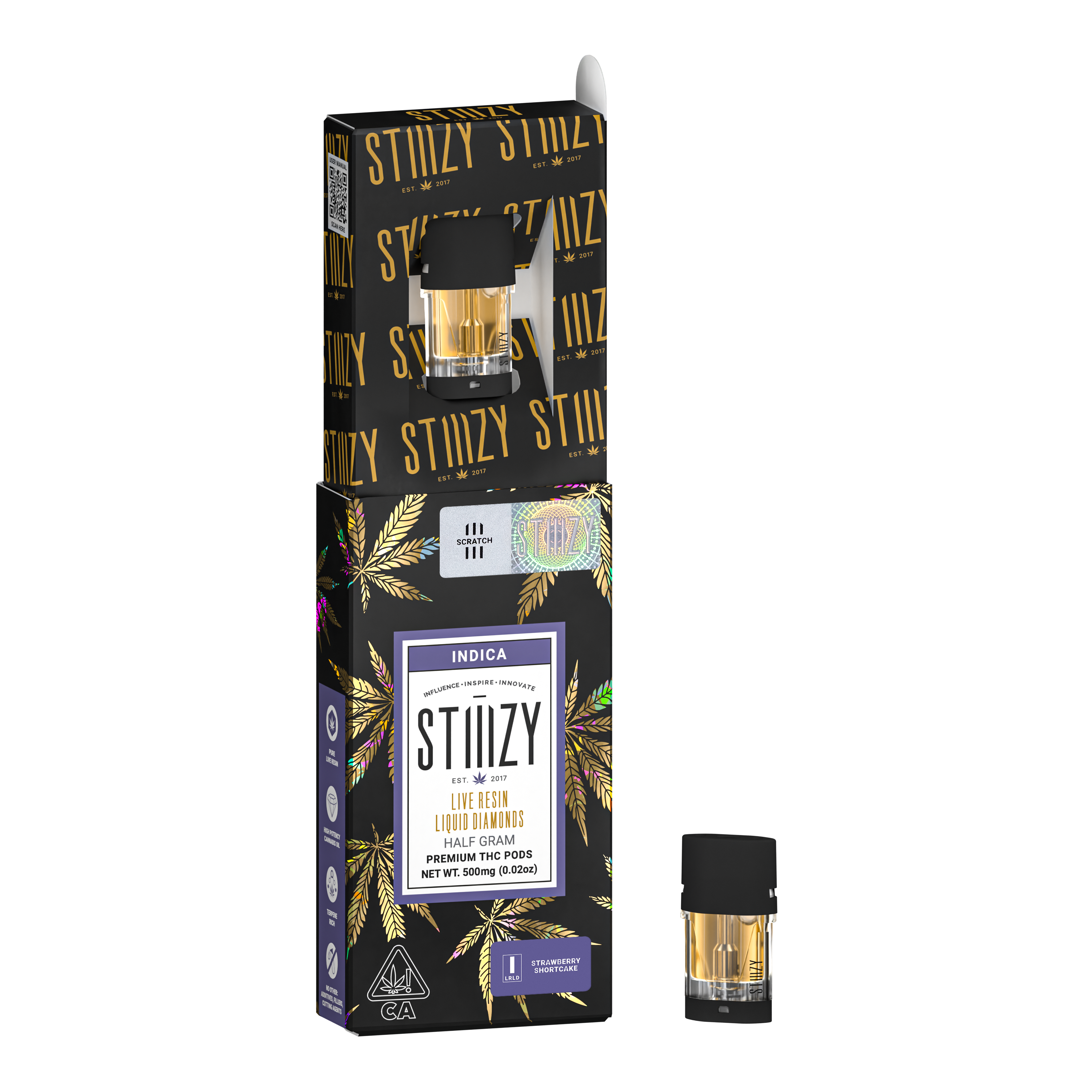 Photograph of product: STRAWBERRY SHORTCAKE .5G LIQUID DIAMONDS POD