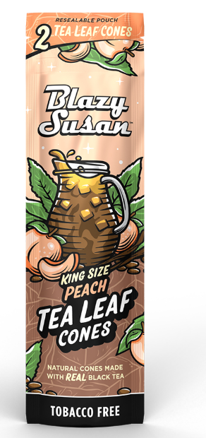 Photograph of product: Blazy Susan - Peach King Size Blunt Cones (2pk)