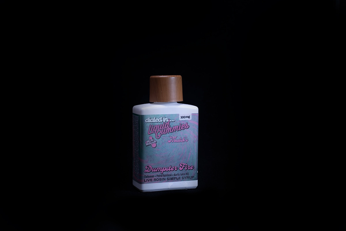 Photograph of product: Dialed In - Rosin Liquid Gummies - Purple Rain (H) 100mg