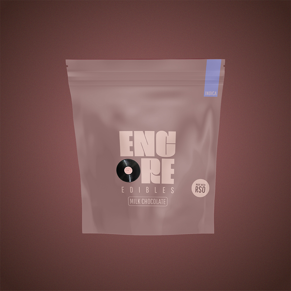 Photograph of product: ENCORE Chocolates 100mg RSO: Milk Chocolate Oui'd 10pc