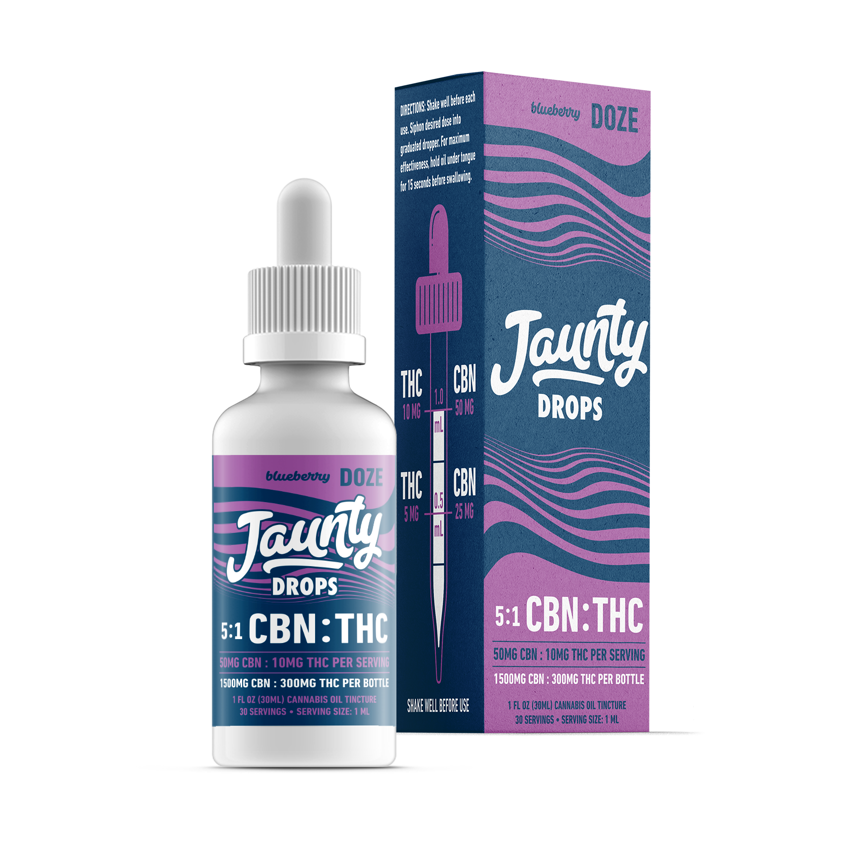 Photograph of Product: DOZE Drops | 5:1 CBN:THC | Blueberry