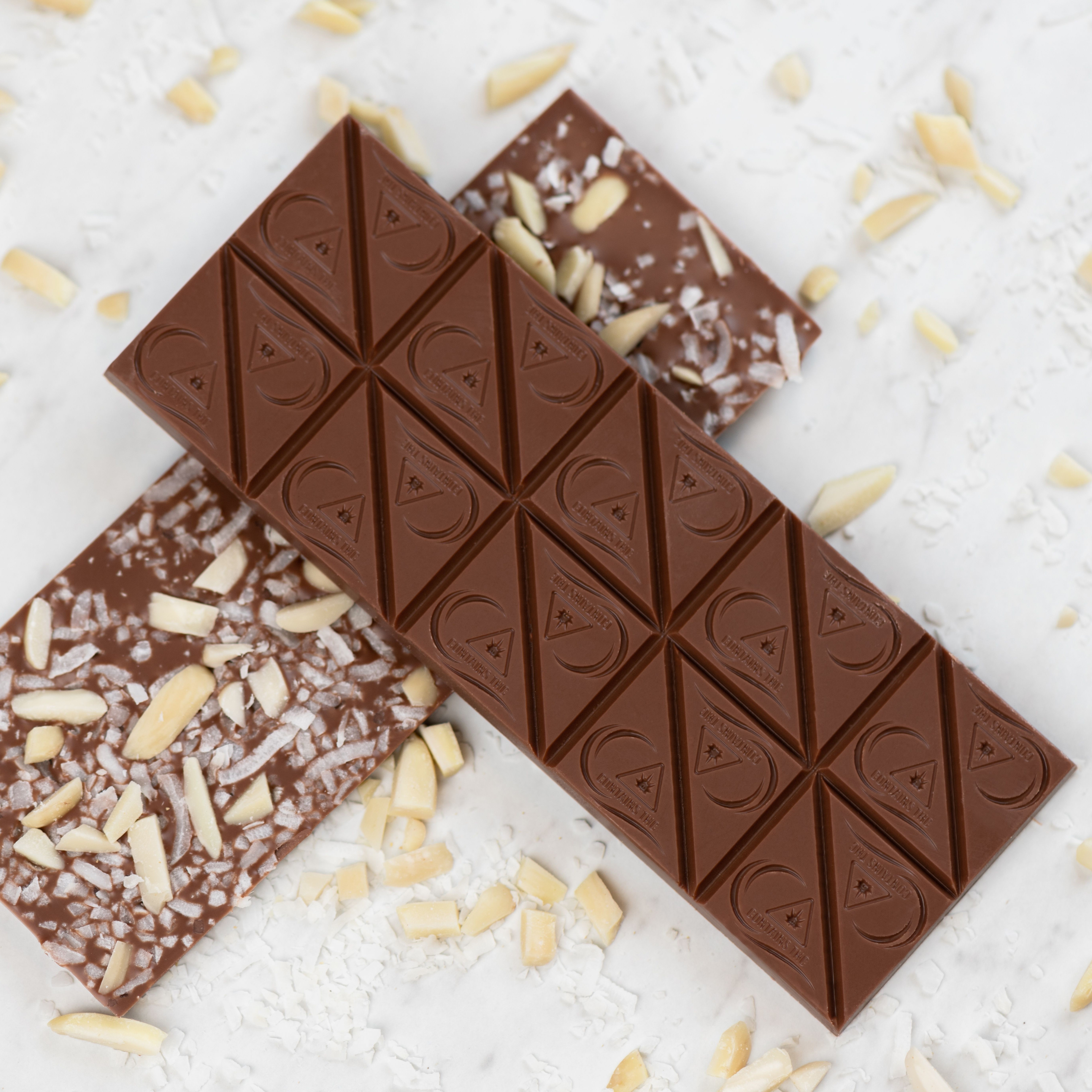 Photograph of product: Chocolate Bar - 100mg/20pc - Almond Coconut Sea Salt