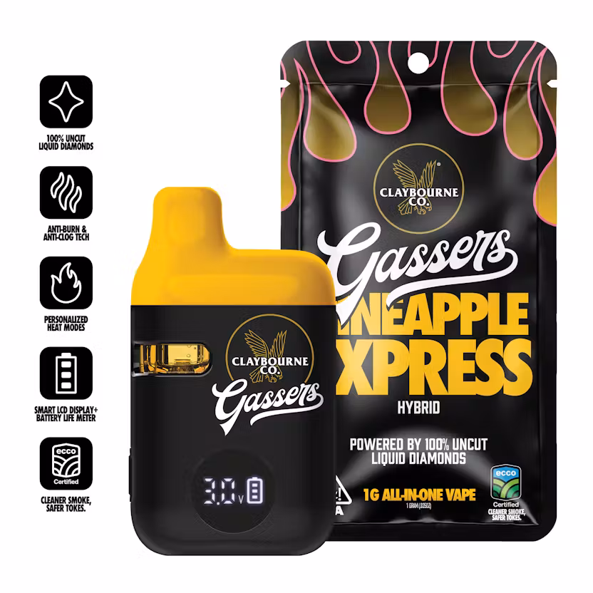 Photograph of product: Claybourne - Pineapple Express - Gassers - Disposable