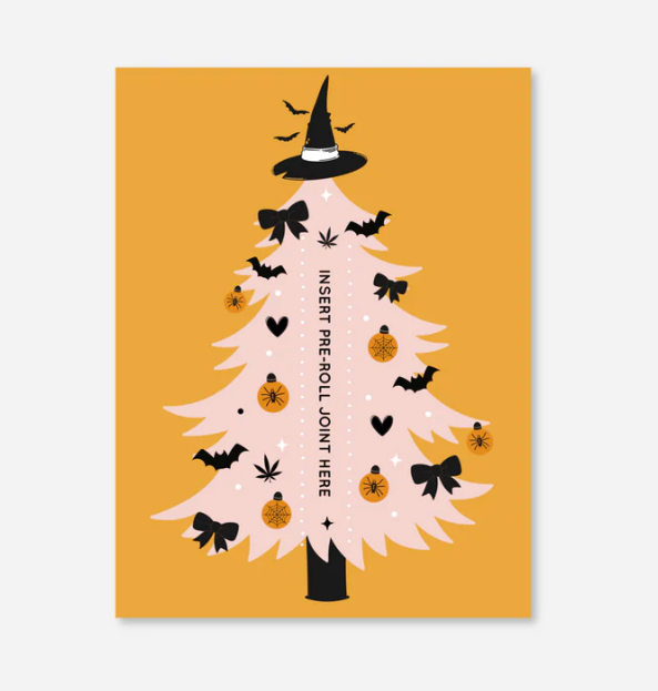 Photograph of product: Witchy Oui'd Holiday Tree Greeting Card
