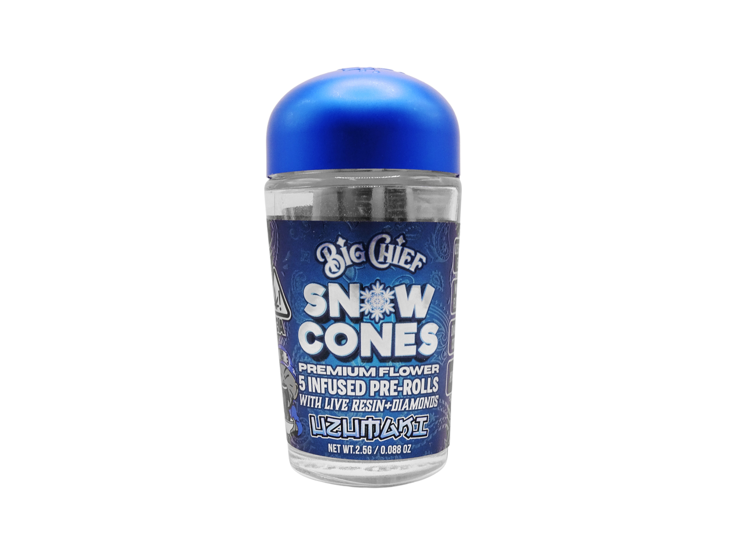Photograph of product: Big Chief | Snow Roll Uzumaki Infused Pre-roll 4pk