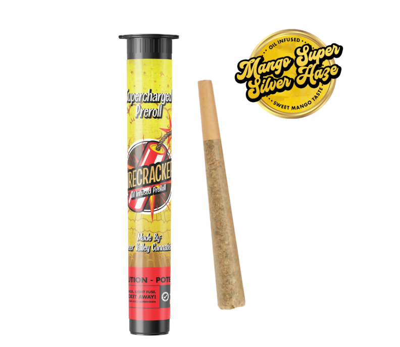 Photograph of Product: Firecracker Mango Super Silver Haze 1g Infused Preroll