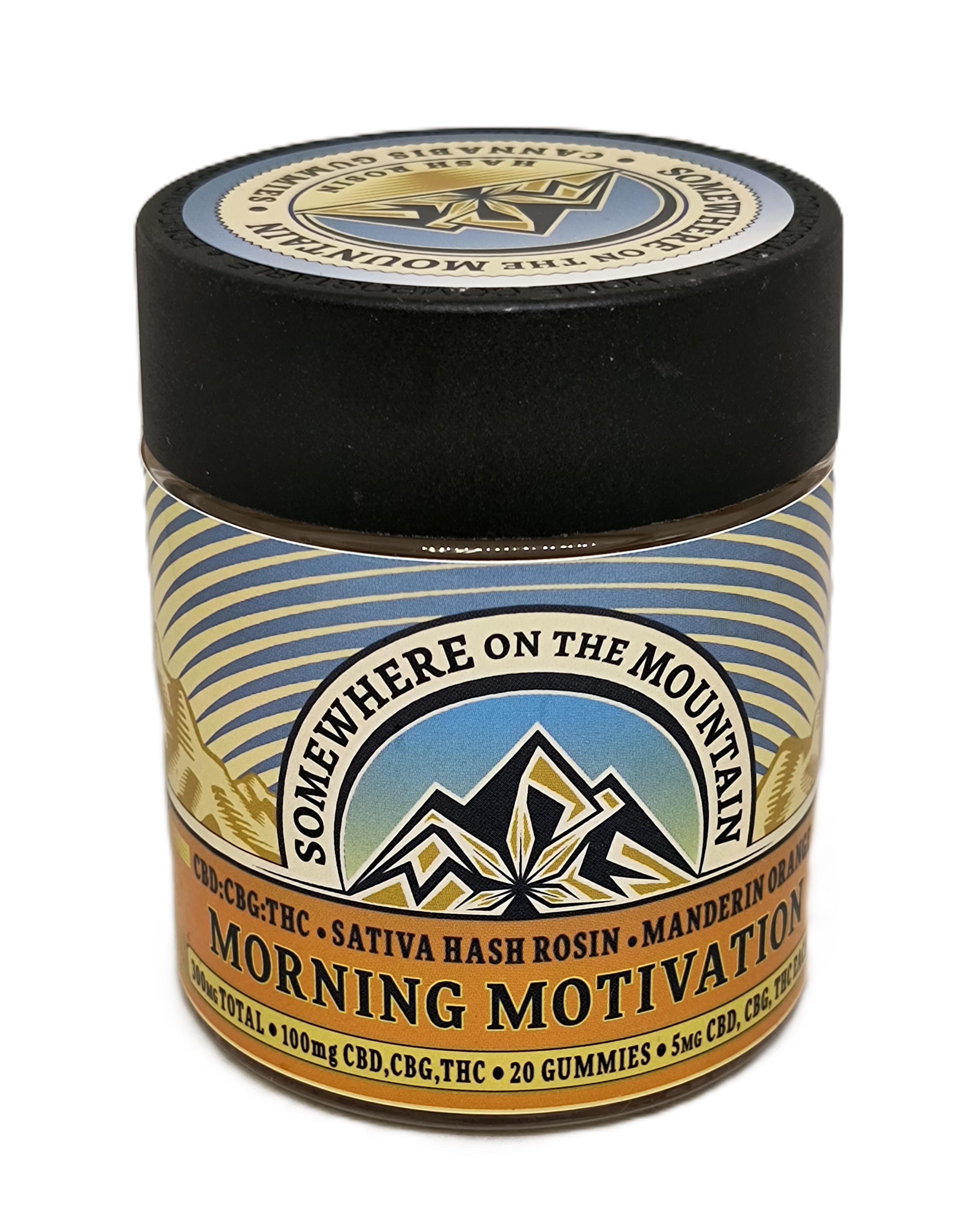 Photograph of product: Morning Motivation Oui'd au chocolat Rosin Gummies | 100mg TH-oui | Somewhere On The Mountain