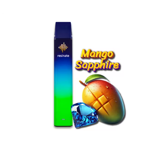 Photograph of product: Resinate Mango Sapphire (H) Live Resin Disposable Vape 1g