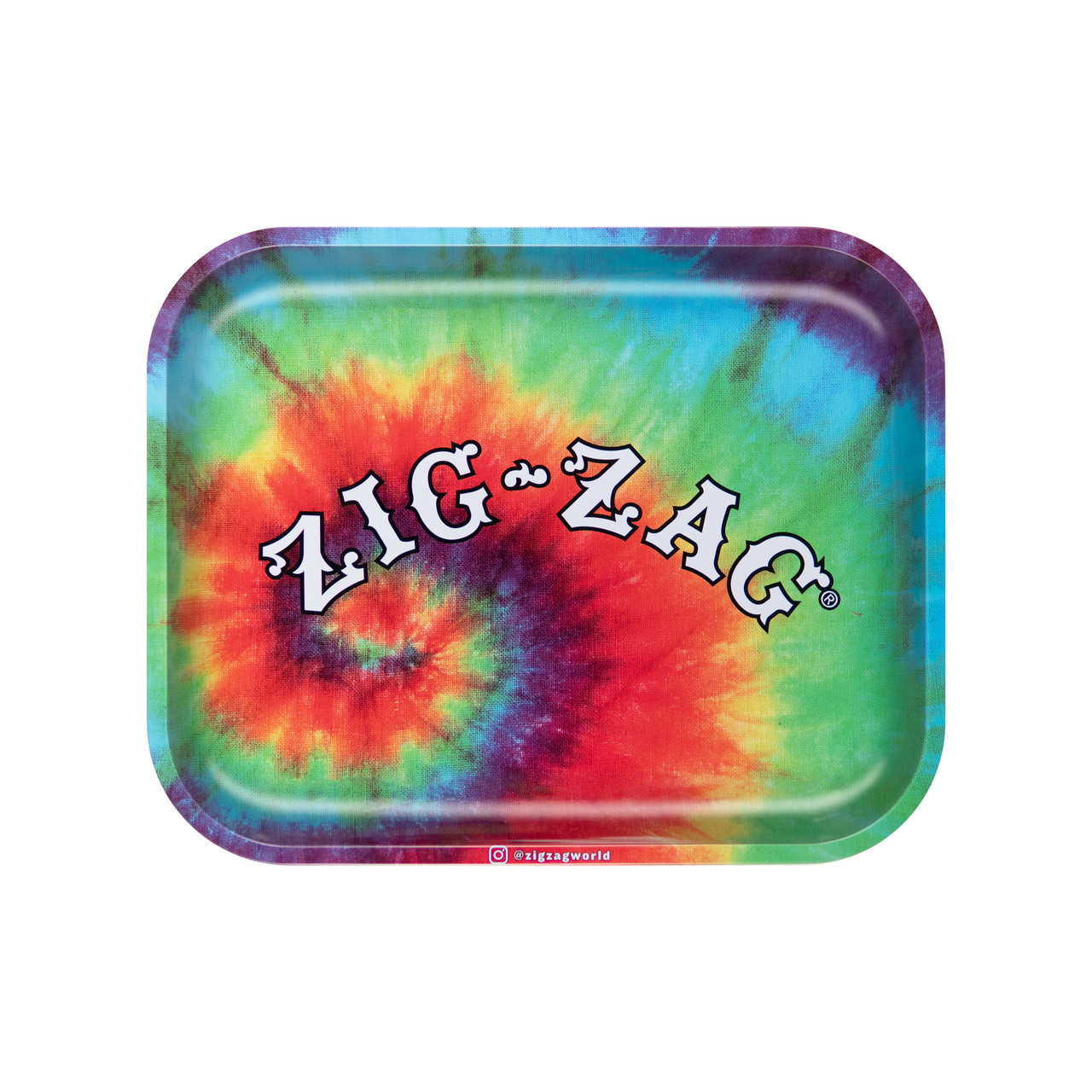Photograph of product: 10.75" x 6.5" Zig-Zag Rolling Tray | Large Tie Dye