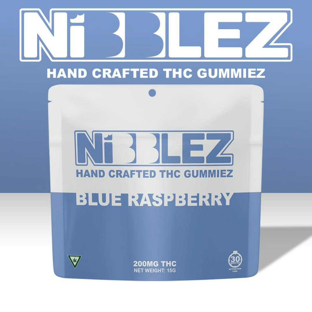 Photograph of product: Nibblez - Blue Raspberry - 200mg Gummy