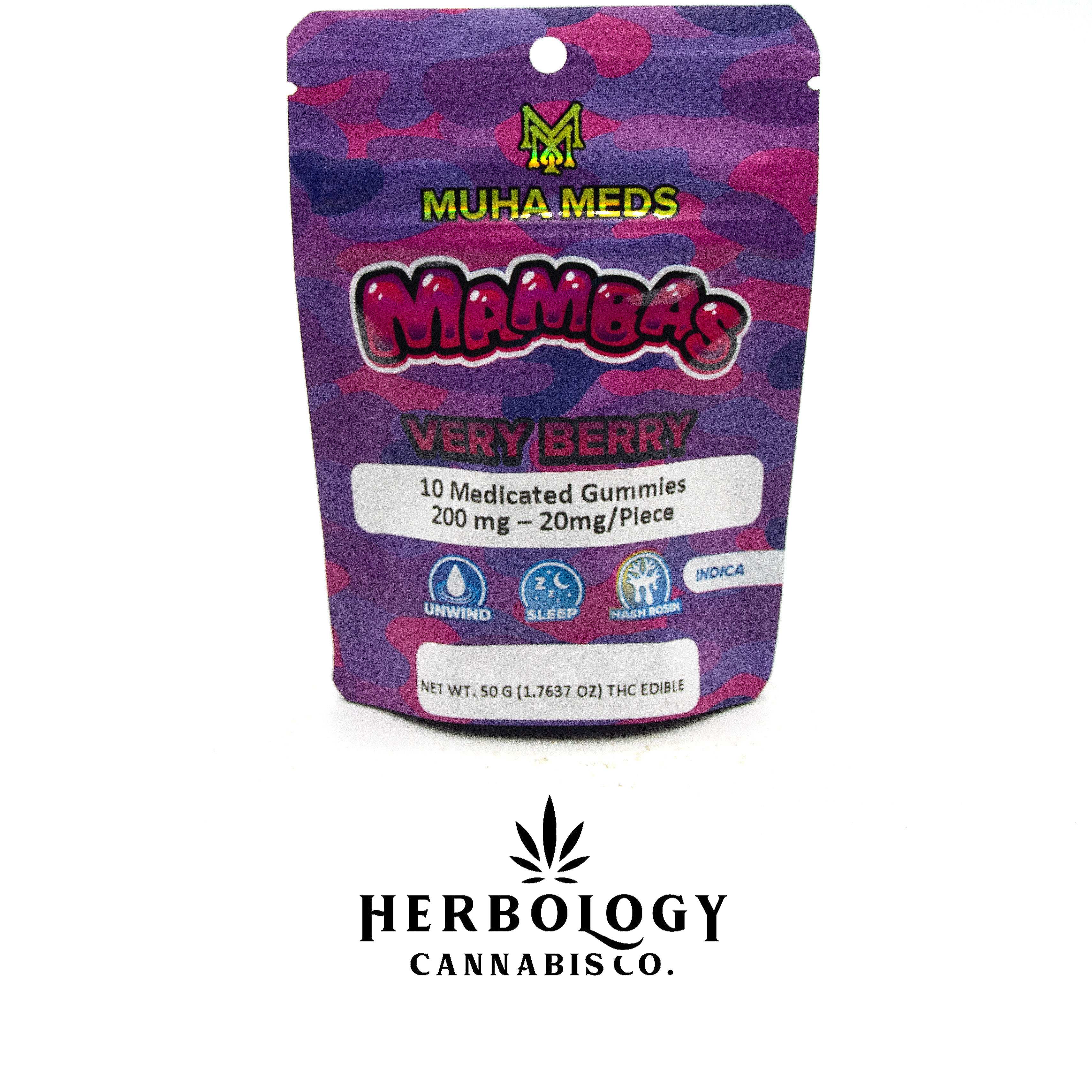 Photograph of product: Muha Meds Mambas | Gummy | Very Berry | 200mg