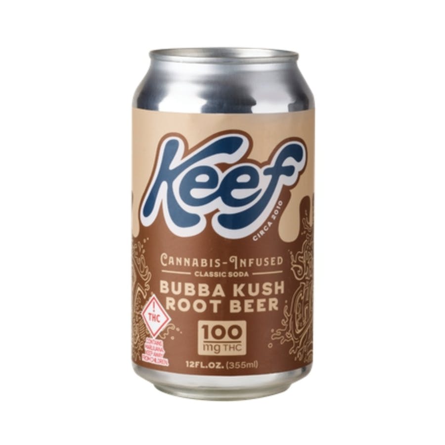 Photograph of product: KEEF - 100mg - ROOT BEER INFUSED SODA