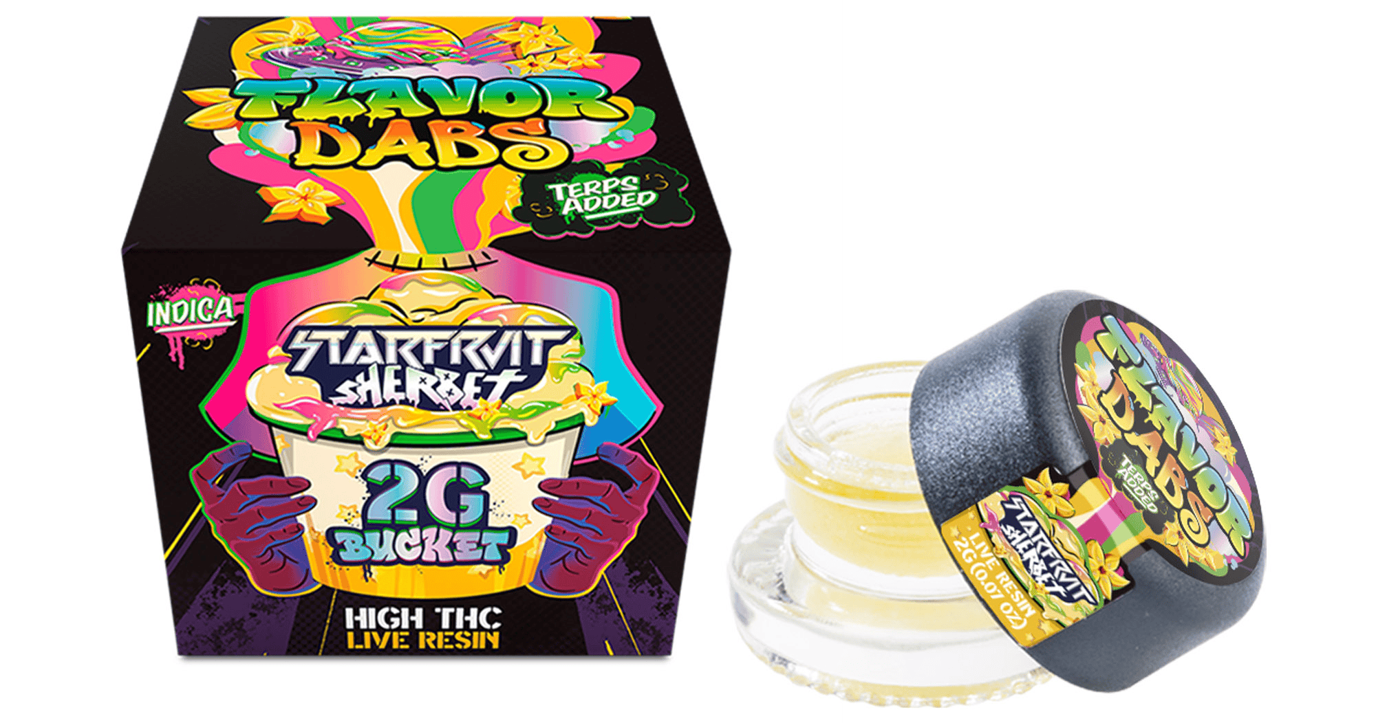 Photograph of product: Starfruit Sherbet Live Resin Loud & Clear