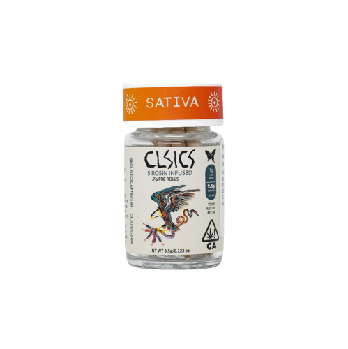 Photograph of product: CLSICS | Clockwork Lemon Infused Pre-Rolls (5 Pack) | 2.5g