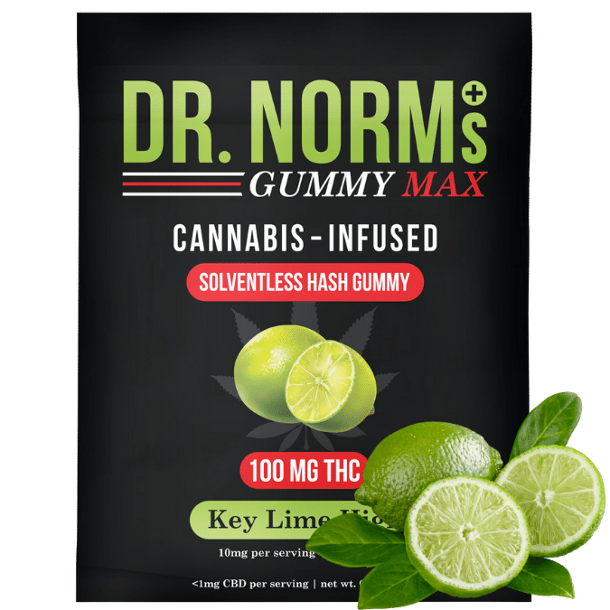 Photograph of product: Dr. Norms - 100mg Single Gummy - Key Lime High (Blue Dream)