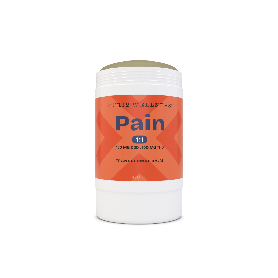 Photograph of product: Curio | PAIN | Transdermal Balm 1:1 CBD:TH-oui | 300mg