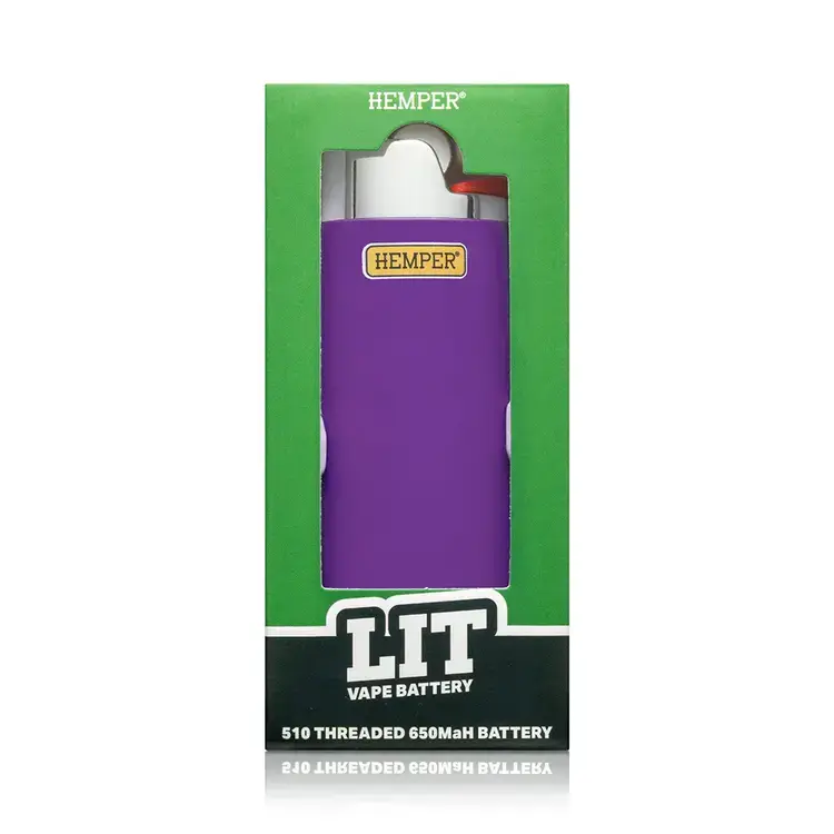 Photograph of product: Battery - HEMPER Lit 510 Thread Discreet Vape - Purple
