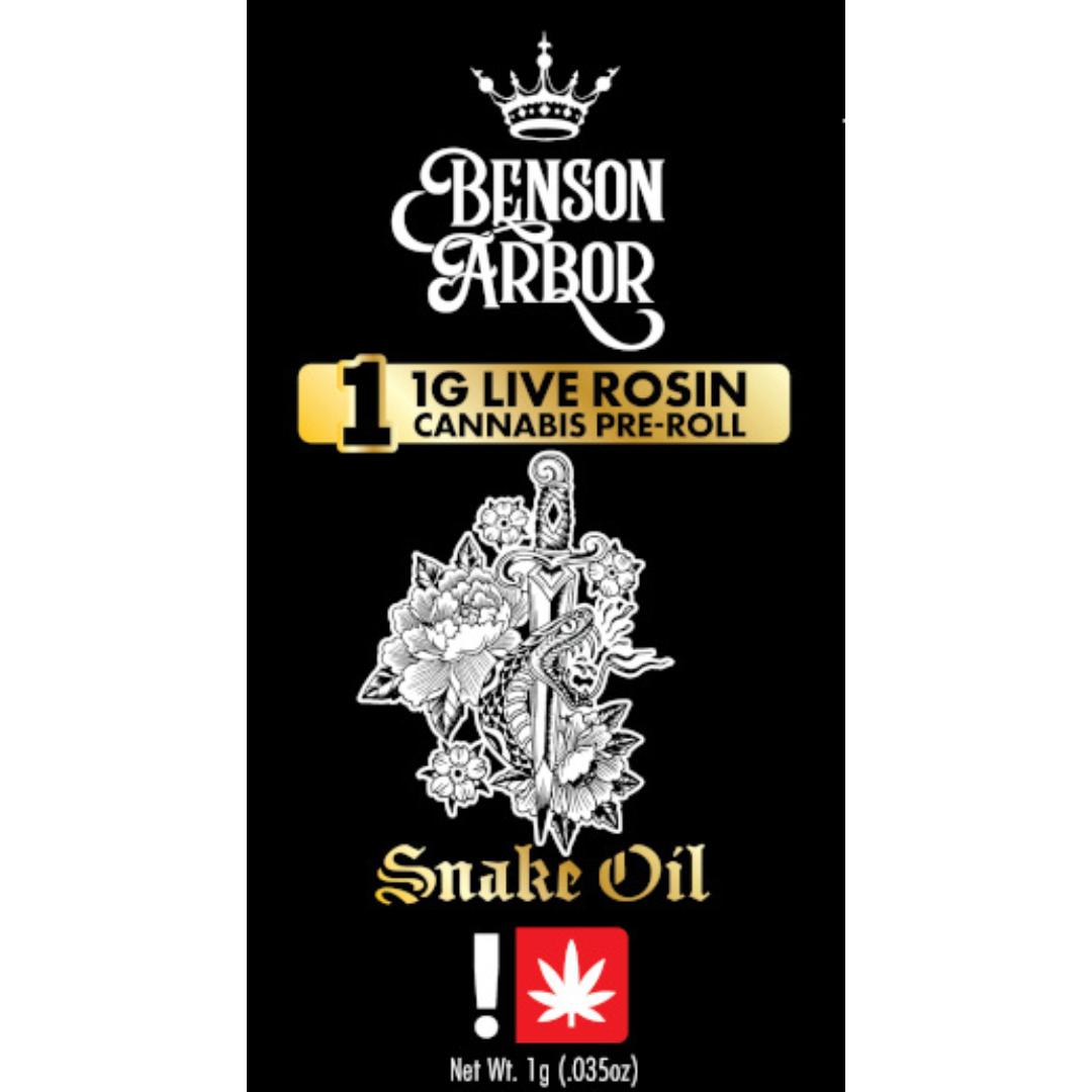Photograph of product: Benson Arbor - Florida Wedding #29 Snake Oil Rosin Infused Cone