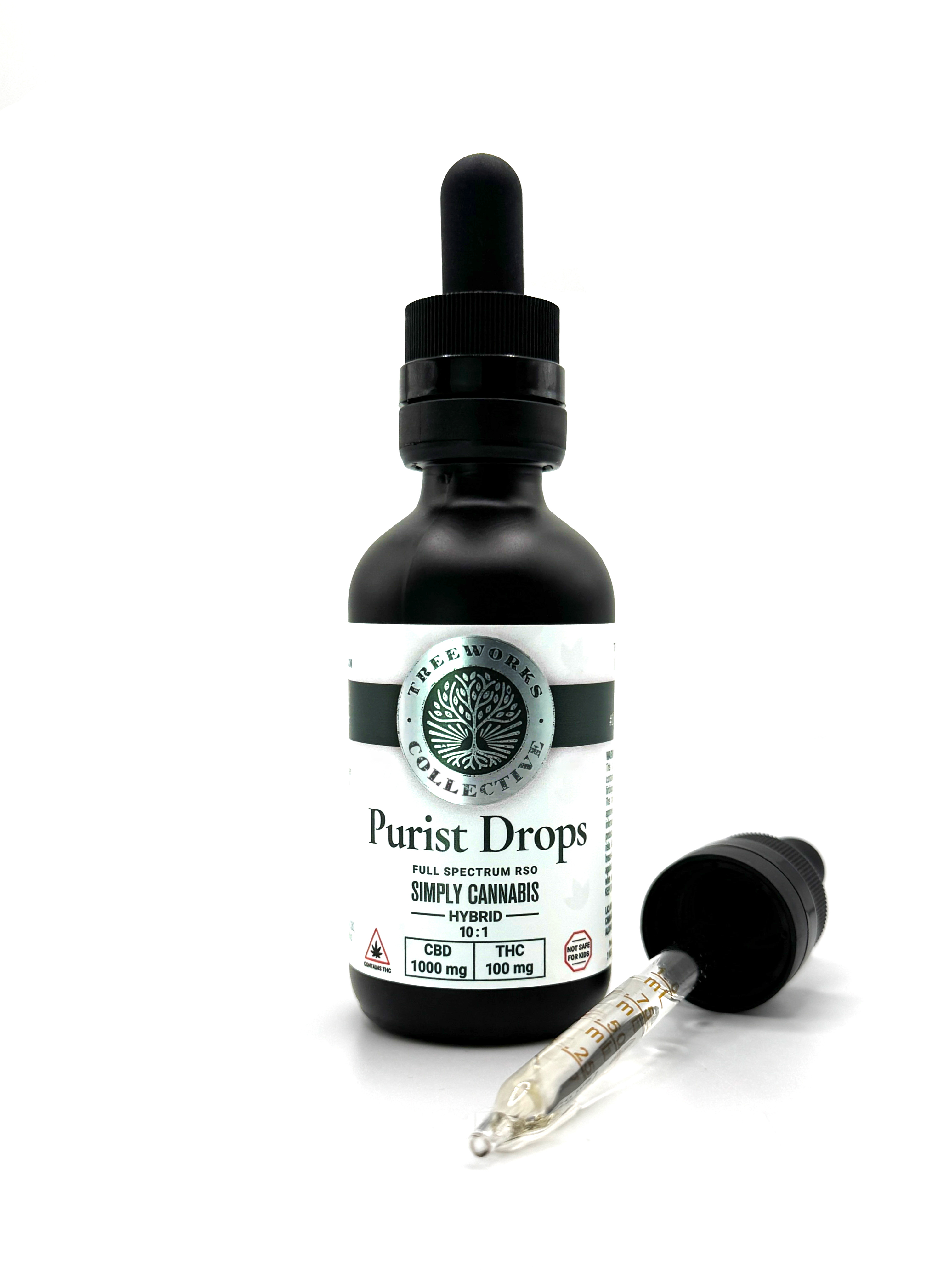 Photograph of Product: Purist Drops - Hybrid - 1100mg TAC (1000mg CBD | 100mg THC)