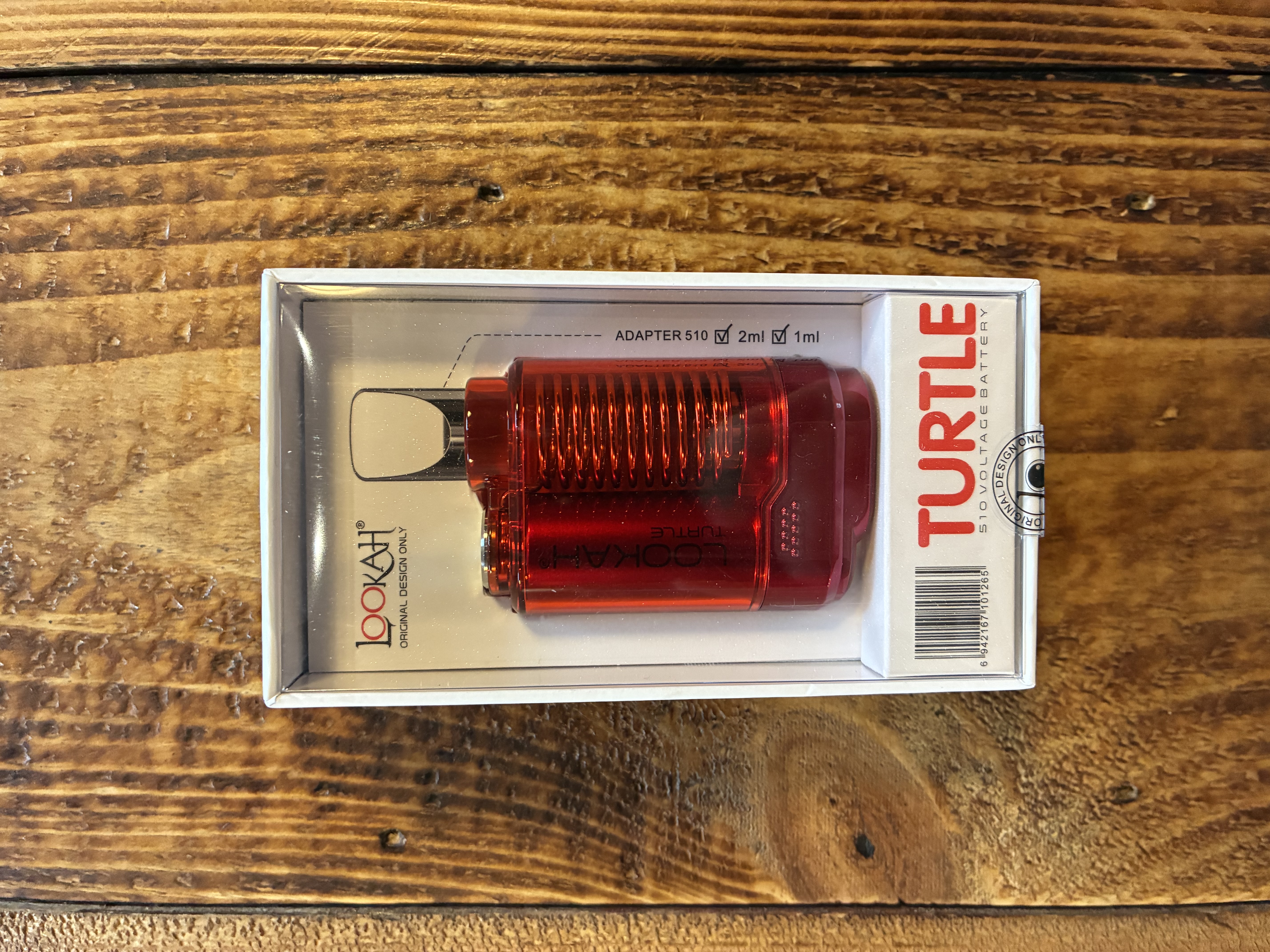 Photograph of product: Lookah Turtle 510 Battery Red
