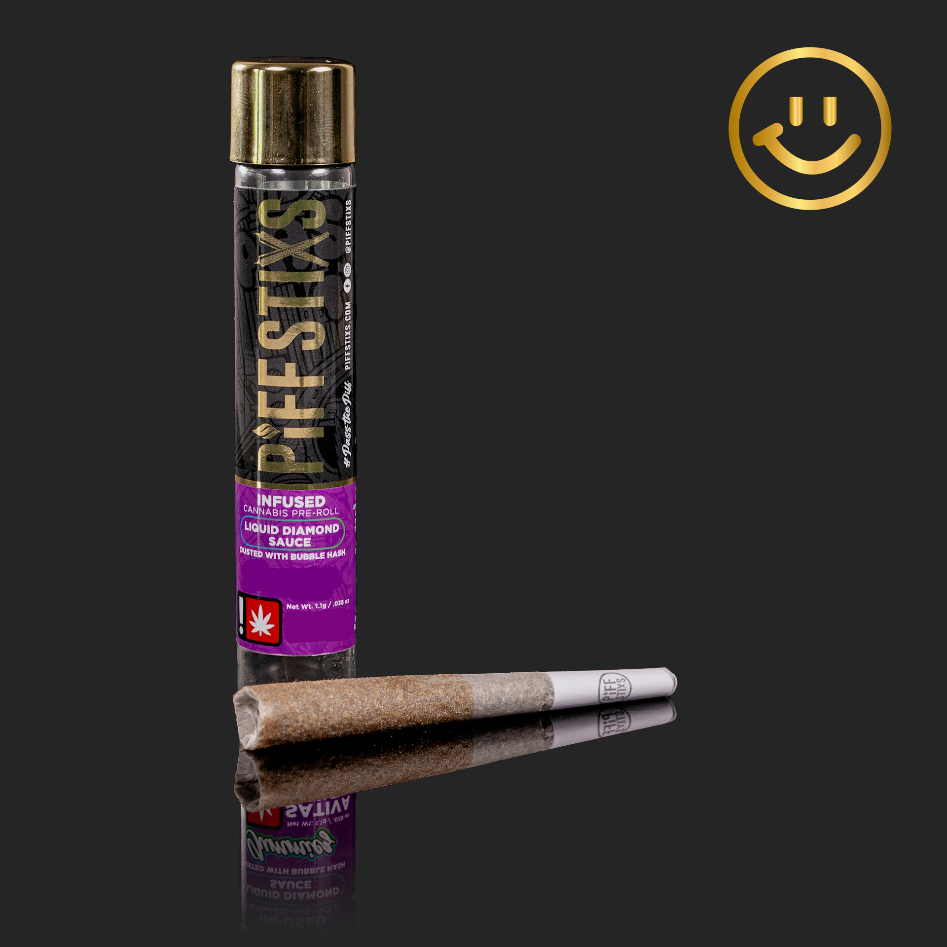 Photograph of product: Piff Stixs | Blue Gelato Diamonds Infused Pre-Roll | 1g