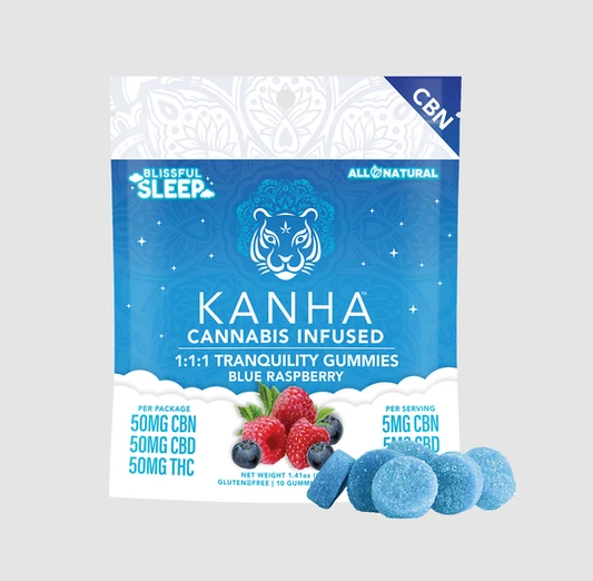 Photograph of product: Tranquility - Blue Raspberry | 50MG Gummies (TAX INCLUDED)