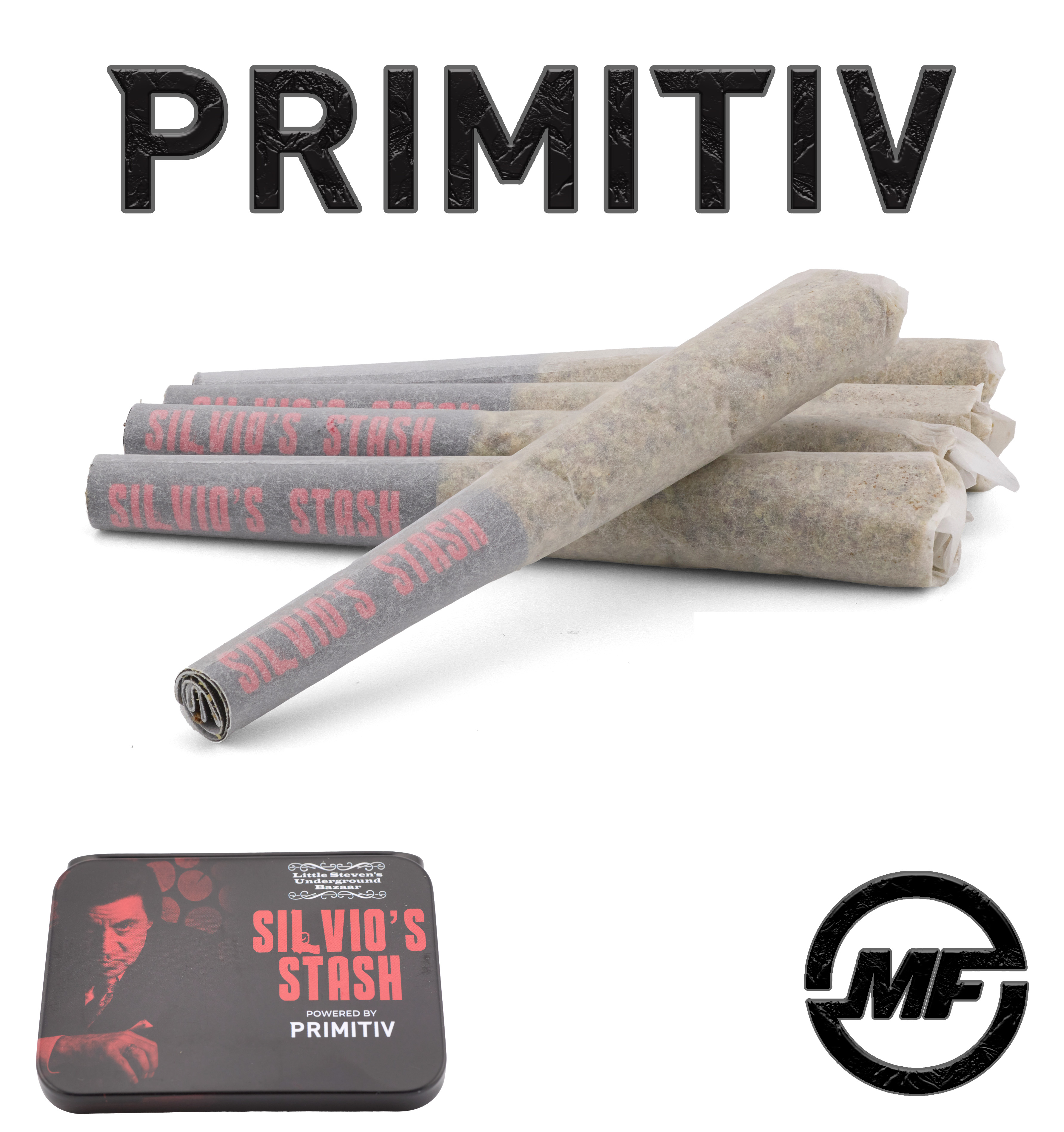 Photograph of product: Silvio's Stash | Cadillac Rainbows | 5-pack Pre-Rolls | 2.5g
