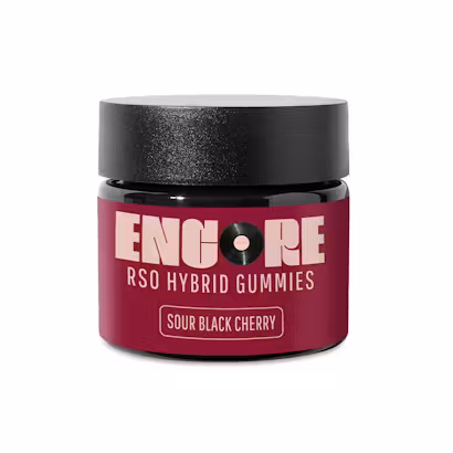 Photograph of product: Encore l Sour Black Cherry RSO Gummies 10pk l 100mg