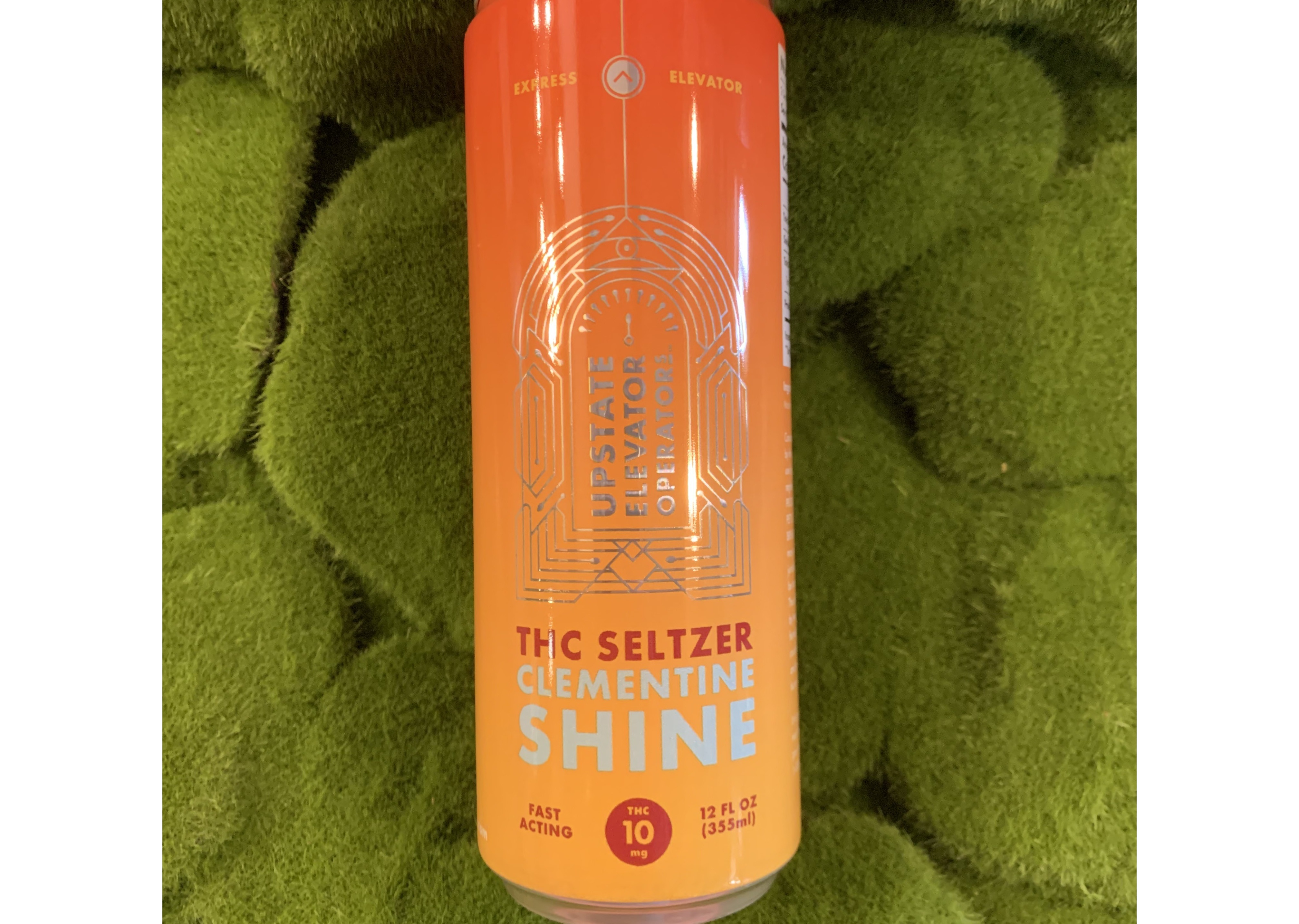 Photograph of product: 10mg Can | Clementine Shine TH-oui Seltzer | Upstate Elevator Operators