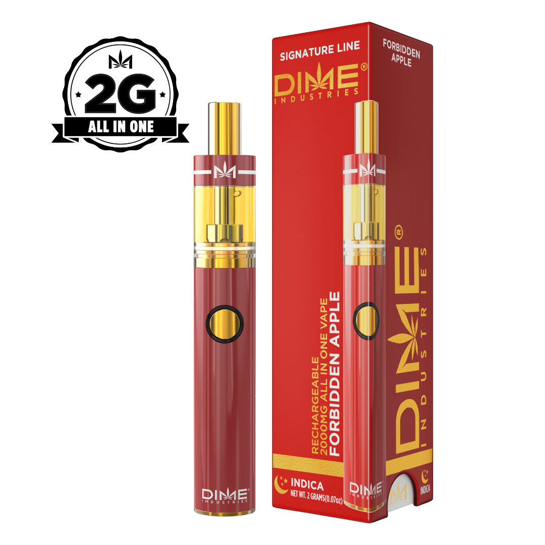 Photograph of product: Dime Industries | Sour Grape | Distillate | All In One | 2g