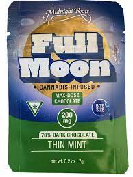 Photograph of product: Midnight Roots Full Moon - Thin Mint Dark Chocolate - 200mg
