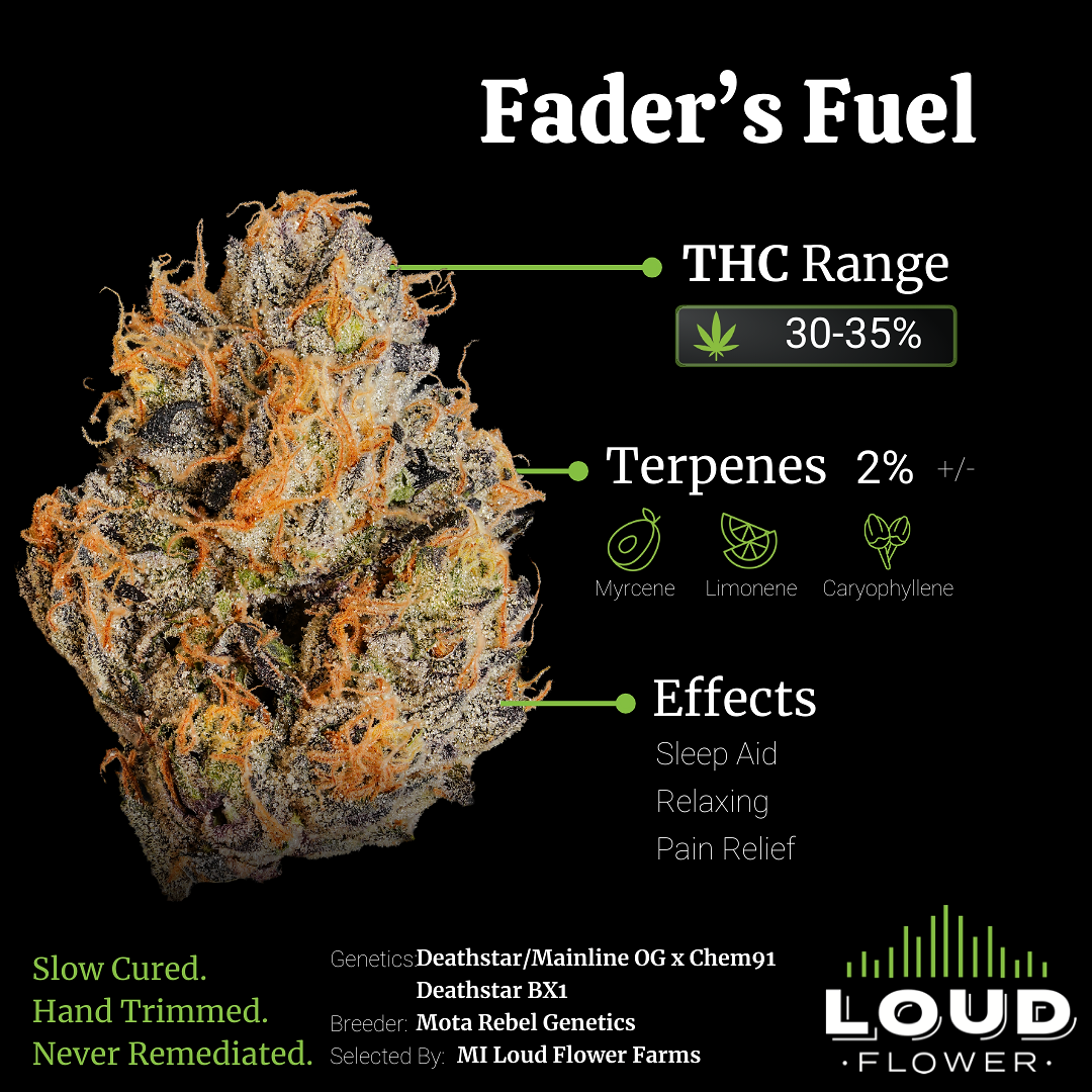 Photograph of product: MI Loud | Faders Fuel | Bulk Flower - 28g