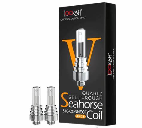 Photograph of product: Lookah Seahorse Coil V 4pk - Quartz Tube 510